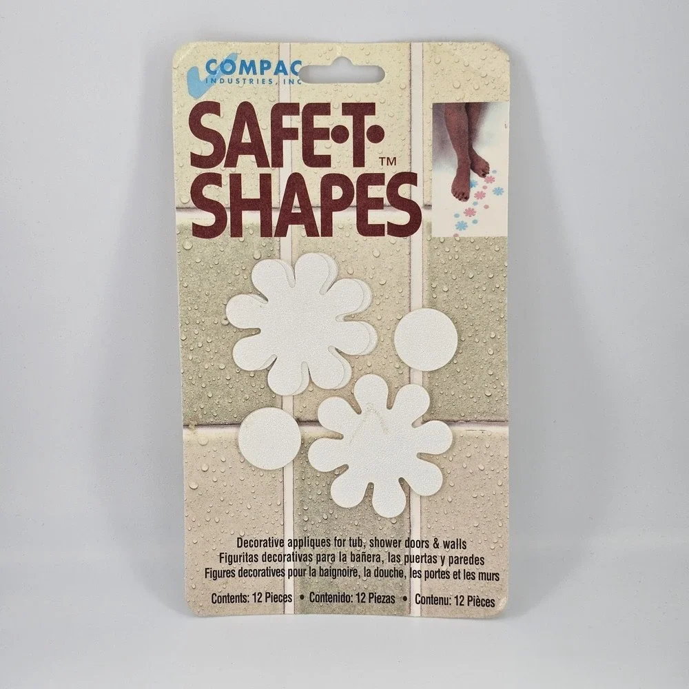 Vintage Compac‎ Safe • T• Shapes Daisy Flowers Bath Tub Wall Decor Appliques USA